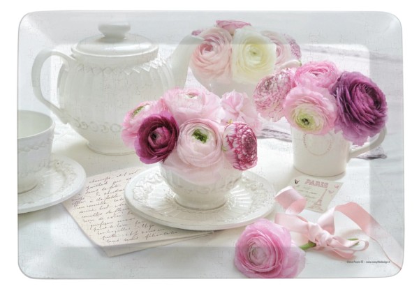 Tea and Roses Tablett 31x23cm