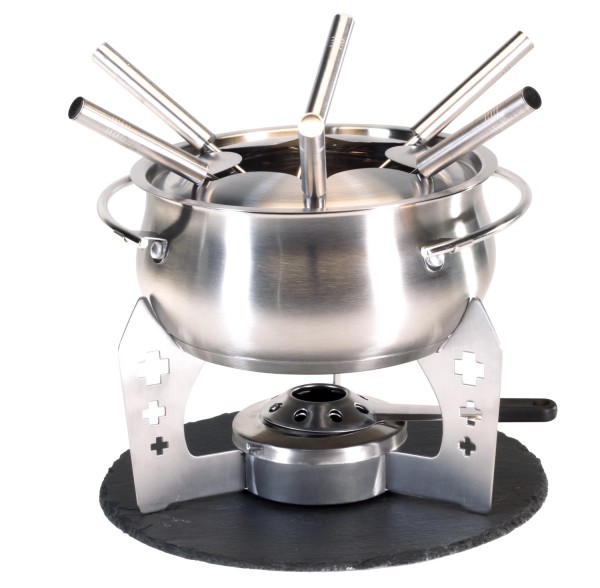 Fondue Set Pure Swiss für Gemüse und Fleisch, 9-tlg, Ø18cm