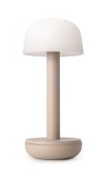 Two Tischlampe frosted 21.2x8.8cm beige