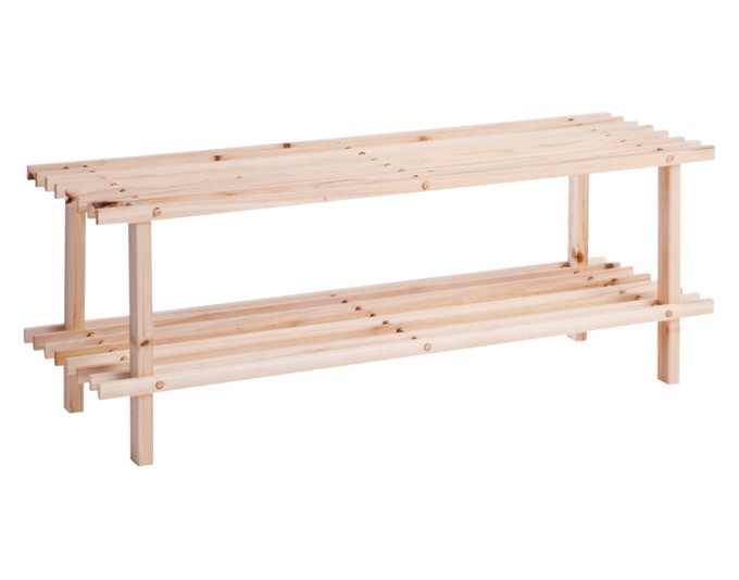 Schuhregal Holz 2Abl.80x29cm