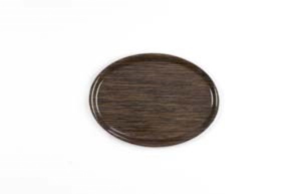 Tablett Dessert Wenge oval, rutschfest 28x20cm