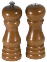 Set Salzstreuer/Pfeffermühle dunkelbraunes Holz, 16 cm