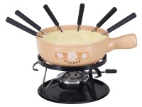 Käsefondue - Set "Swiss Fondue",9-teilig, Ø 22 cm, beige