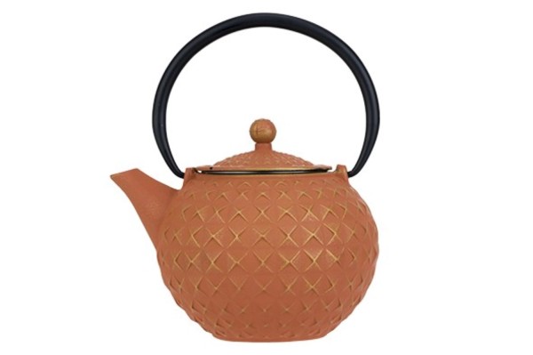 Sakai Teekanne gold-terracotta 1l, Gusseisen