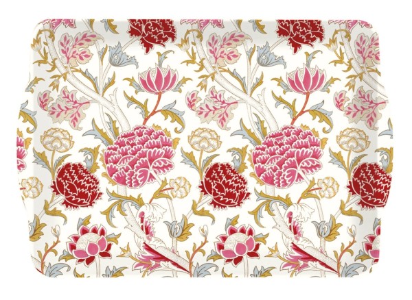 William Morris Pink Tablett m. Griffen 33x22cm