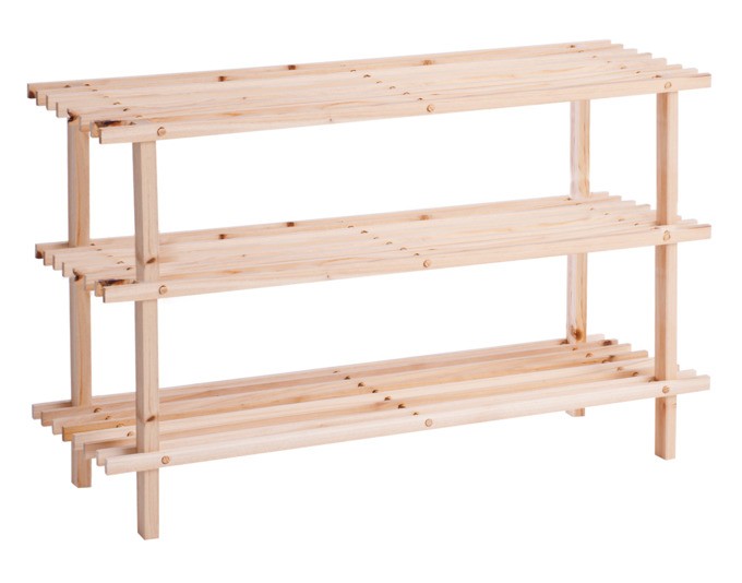 Schuhregal Holz 2Abl.80x49cm
