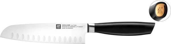 All Star Santoku m. Kullen 180, gold-poliert