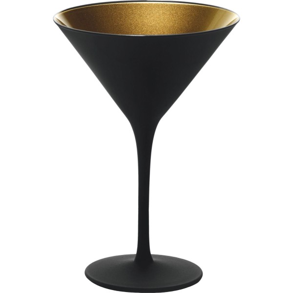 6er Set Elements Cocktailschale 240ml schwarz/gold