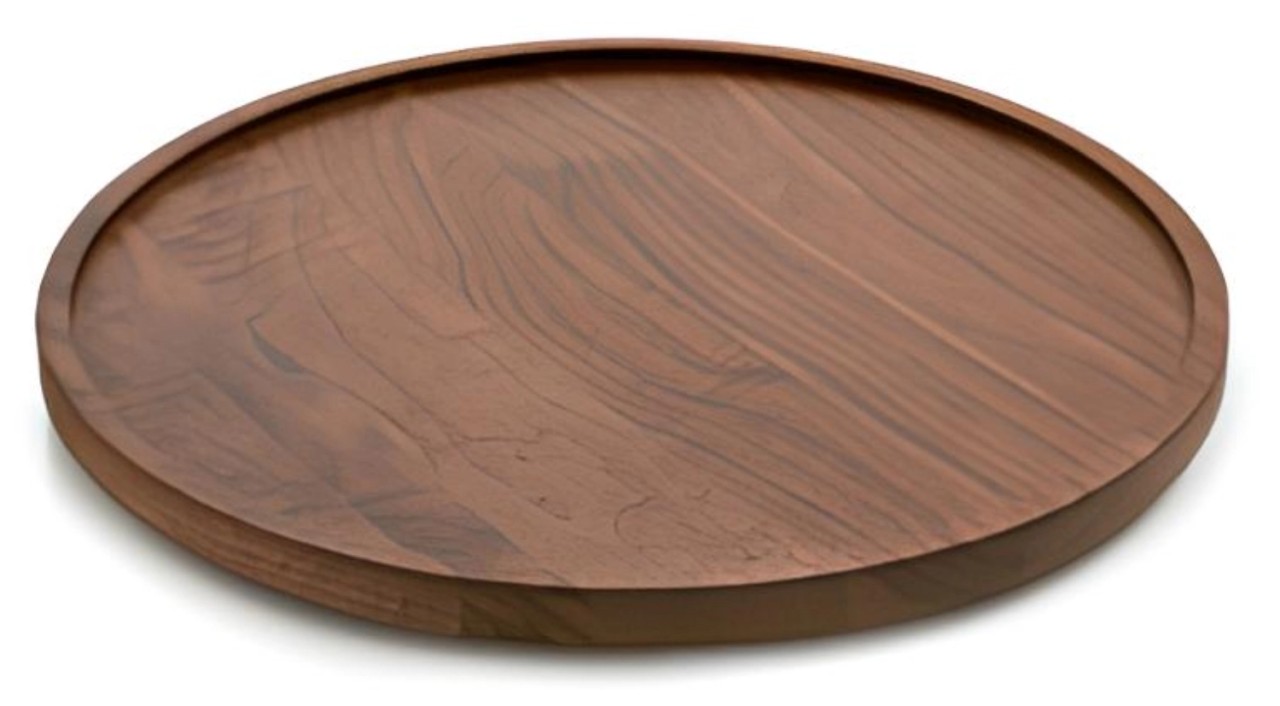 En Scene Tablett rund mit Rand D27cm H3cm Walnussholz