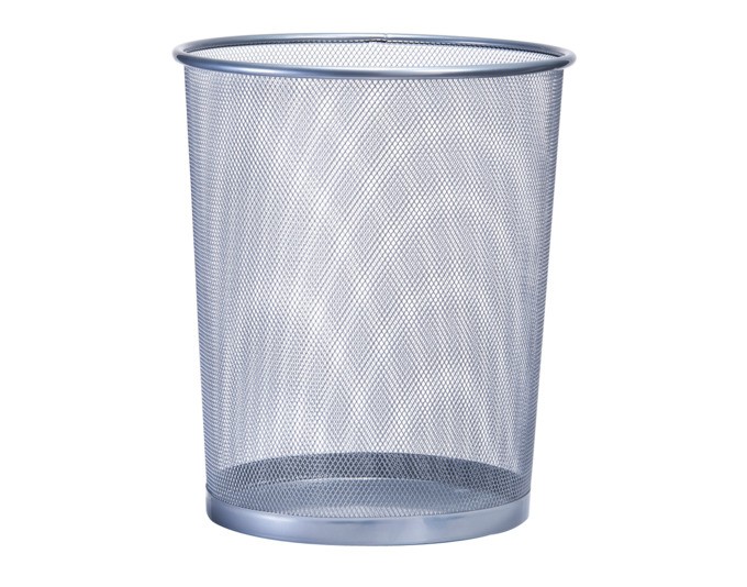 Papierkorb Mesh silber ø29.5cm