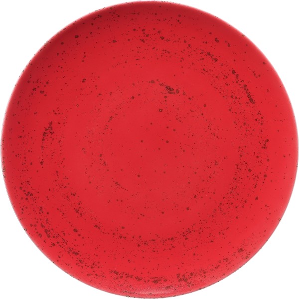 Pottery Unique Red Teller flach rund coupe 26cm