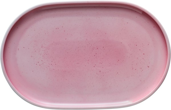 Shiro Pink Splash Platte oval coupe 30x19cm
