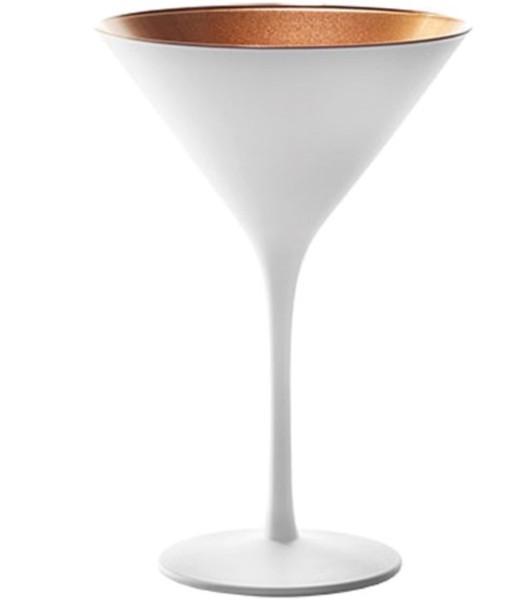 6er Set Elements Cocktailschale 240ml weiss/bronze