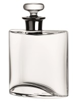 Flask Dekanter mit Platinhals 0.8l transparent