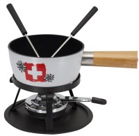 Käsefondue Set "Swiss", Aluguss, 5-teilig, Ø16cm, weiss