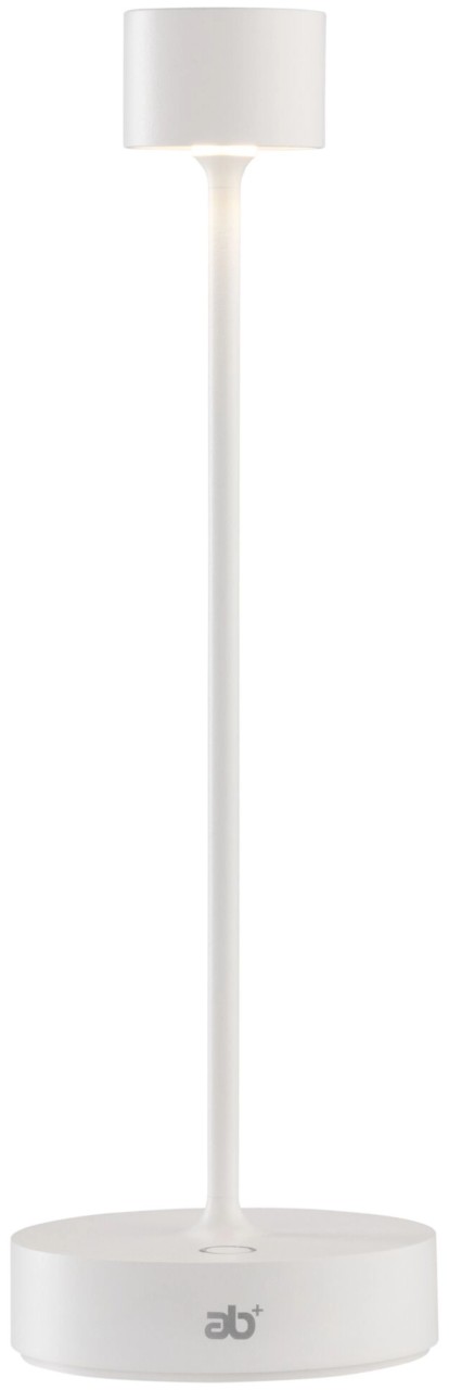 Saturno Lampe wiederaufladbar D9cm H30cm weiss