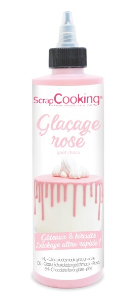 Schokoladengeschmacksglasur Drip Cake, rosa 130g