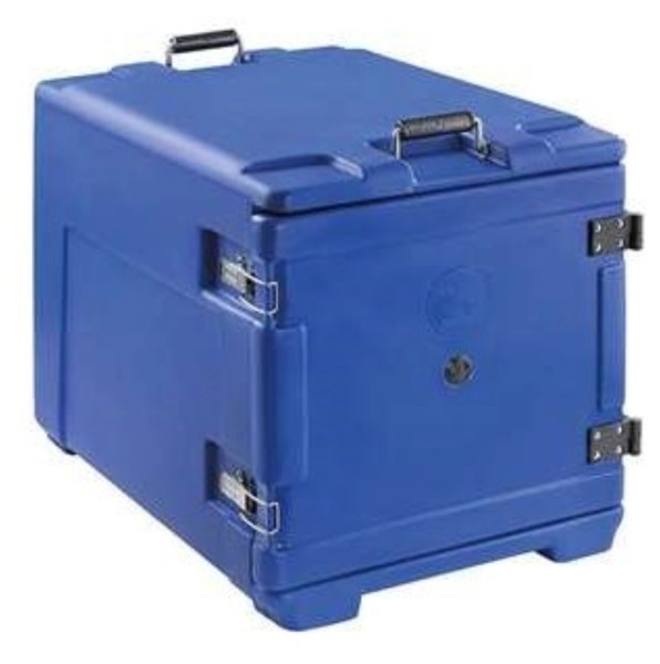 Transportbox f. Lebensmittel GN1/1 8 Schienen 68lt grau blau