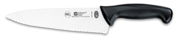 Atlantic Chef Kochmesser mit Wellenschliff 21cm schwarz