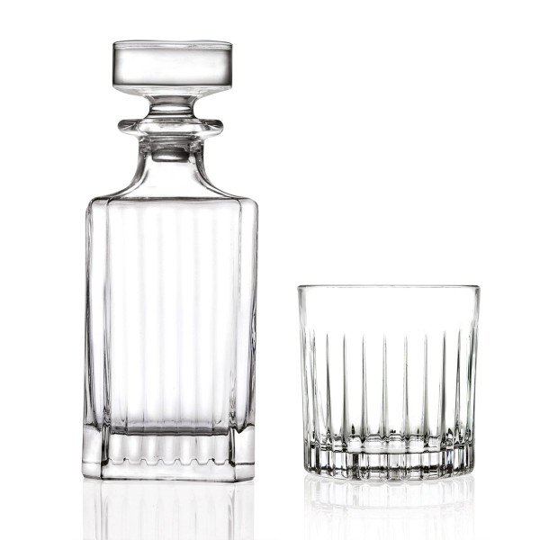 7er Set Timeless Whisky, 1 Karaffe 75cl / 6 Tumbler 31cl