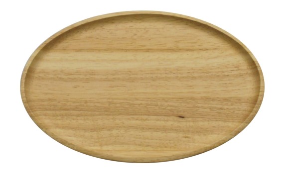 Gummibaum Tablett oval, 36.5x25x2 cm