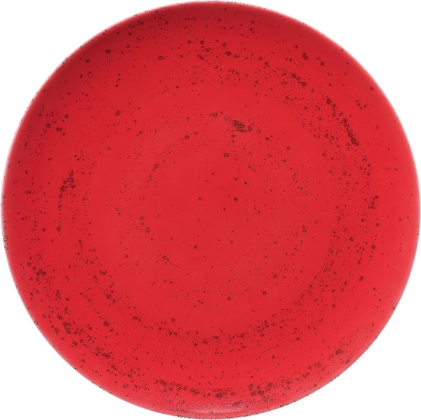 Pottery Unique Red Teller flach rund coupe 17cm