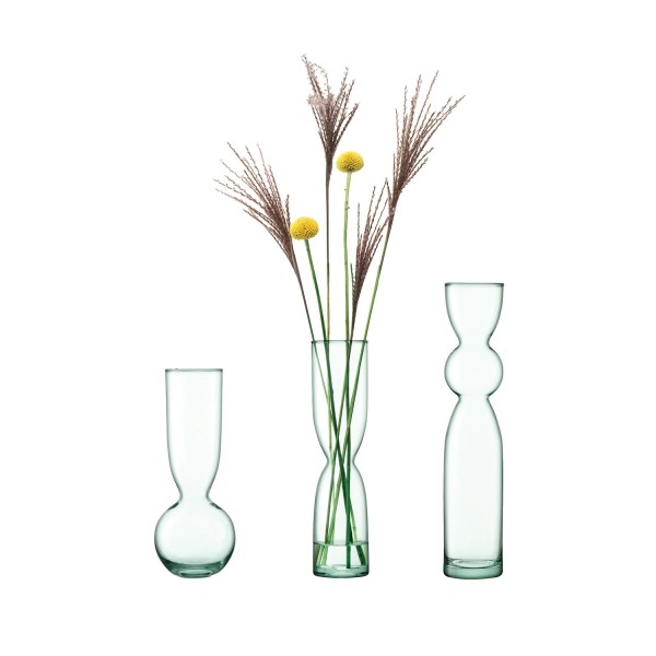 3tlg Set Canopy Vase H25cm H30cm H35cm recycletes Glas