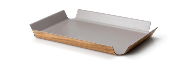 Tablett rutschfest taupe metallic, 41x29.5 cm