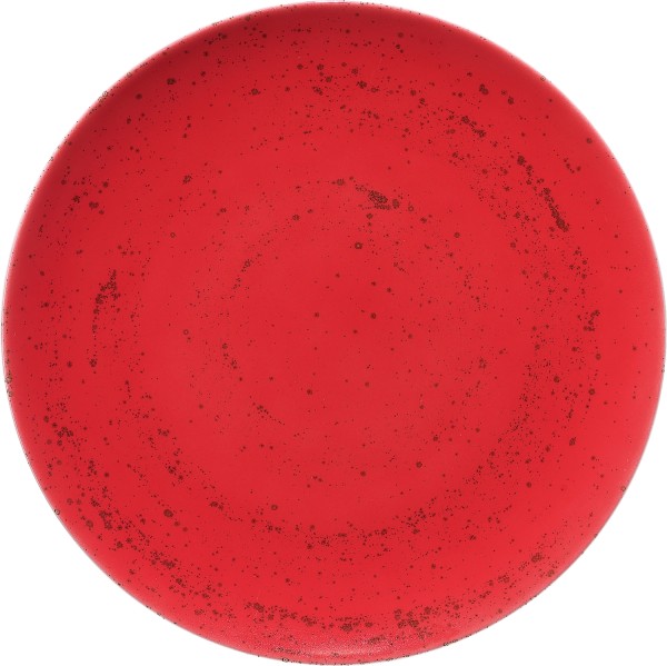 Pottery Unique Red Teller flach rund coupe 28cm
