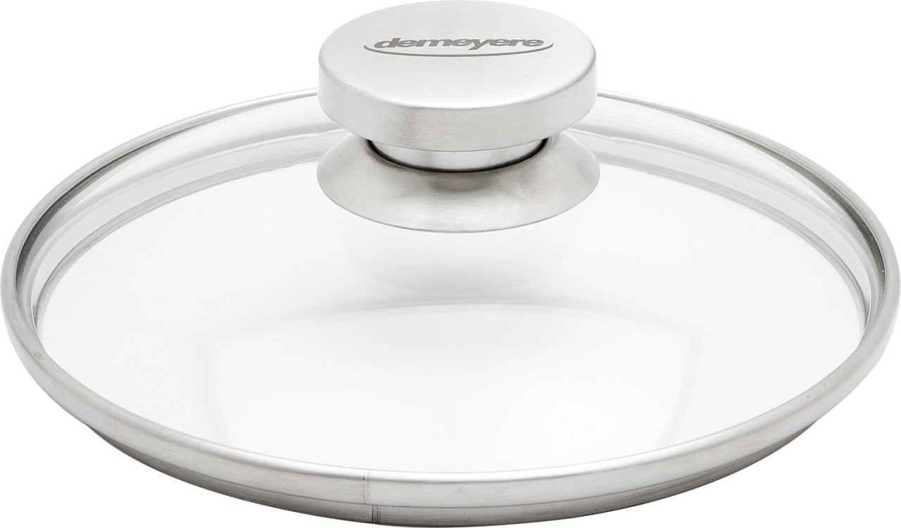 Glasdeckel mit Edelstahlring 28cm