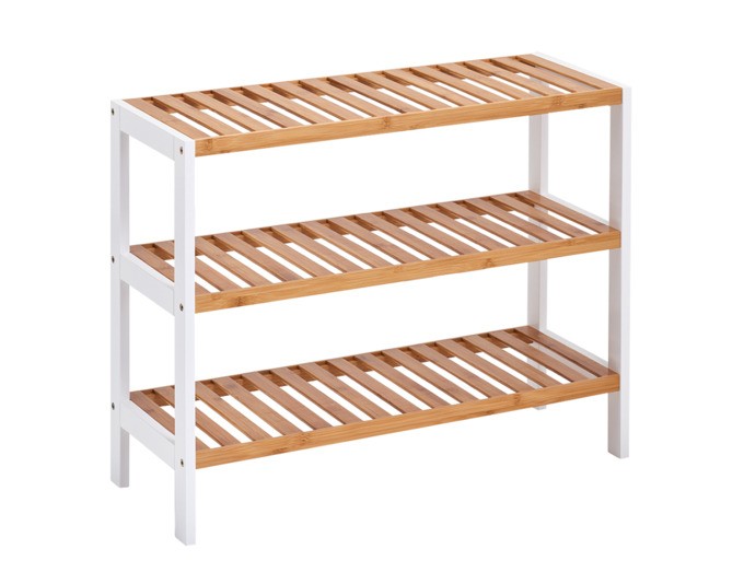 Schuhregal Bamboo weiss 70cm