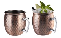 2er Set Barre Copper Mug MOSCOW MULE D9cm H10cm