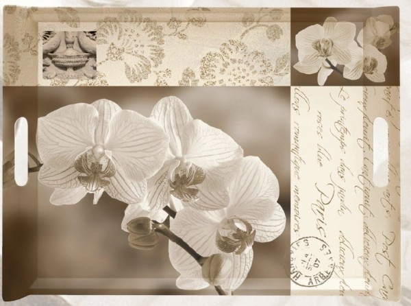 Nostalgic Orchid Tablett m. Griffen 45x31cm