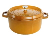 Cocotte 28cm, rund, Senf-Gelb, Gusseisen 6.7l