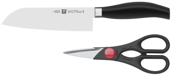 2tlg Five Star Messerset (Santoku&Schere)