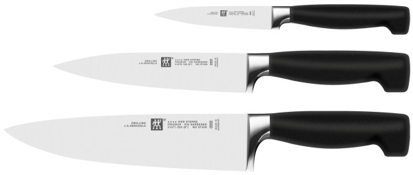 3tlg Four Star Messerset (Spick- Fleisch-+ Kochmesser)