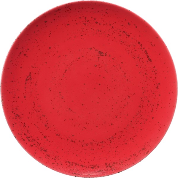 Pottery Unique Red Teller flach rund coupe 30cm