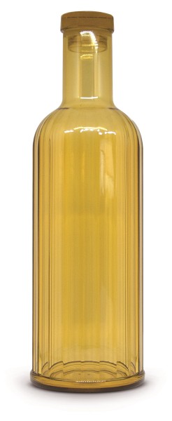 Flasche aus Acryl 1lt., bernstein